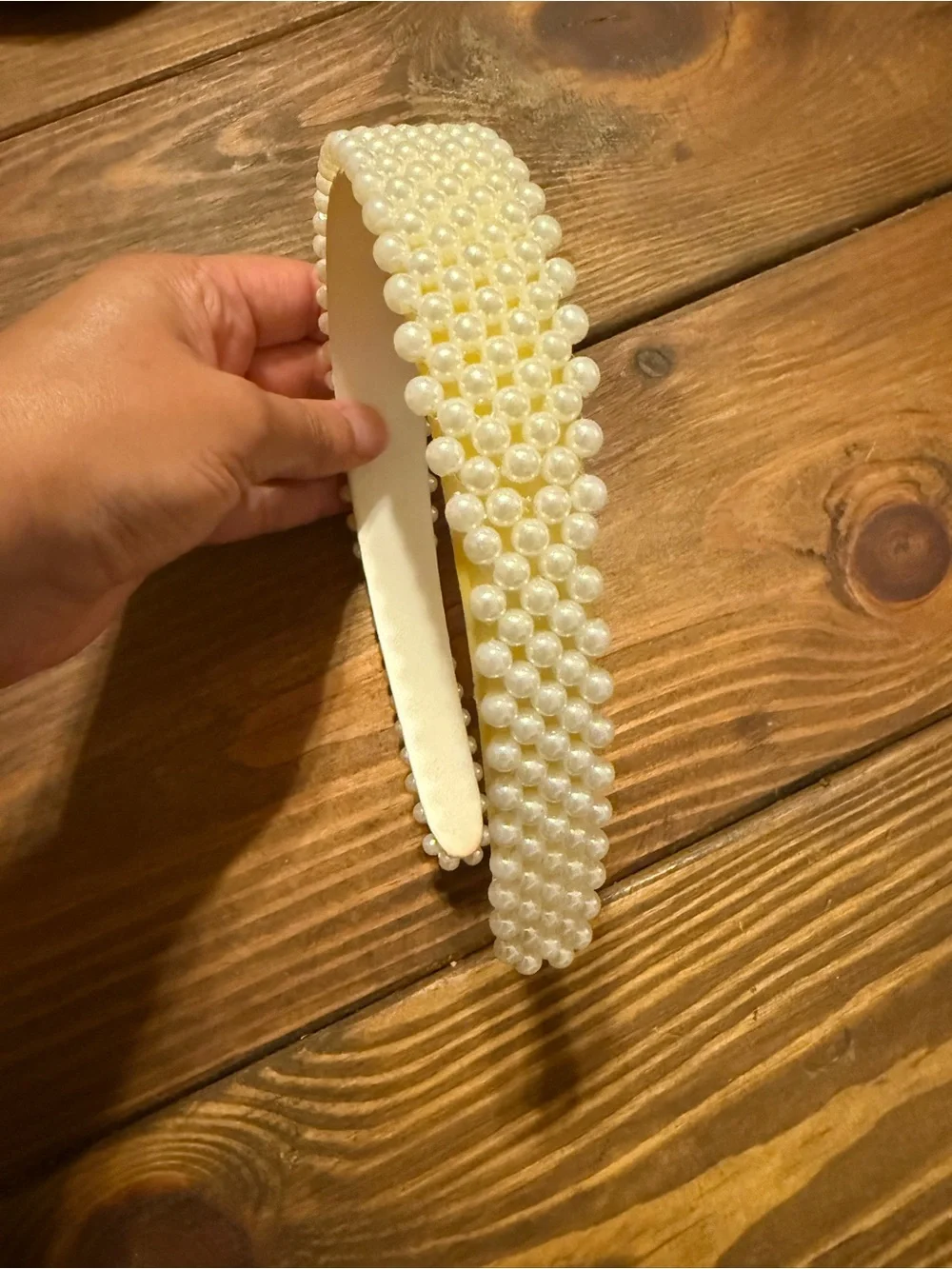 J. Crew Wide Faux Pearl Headband